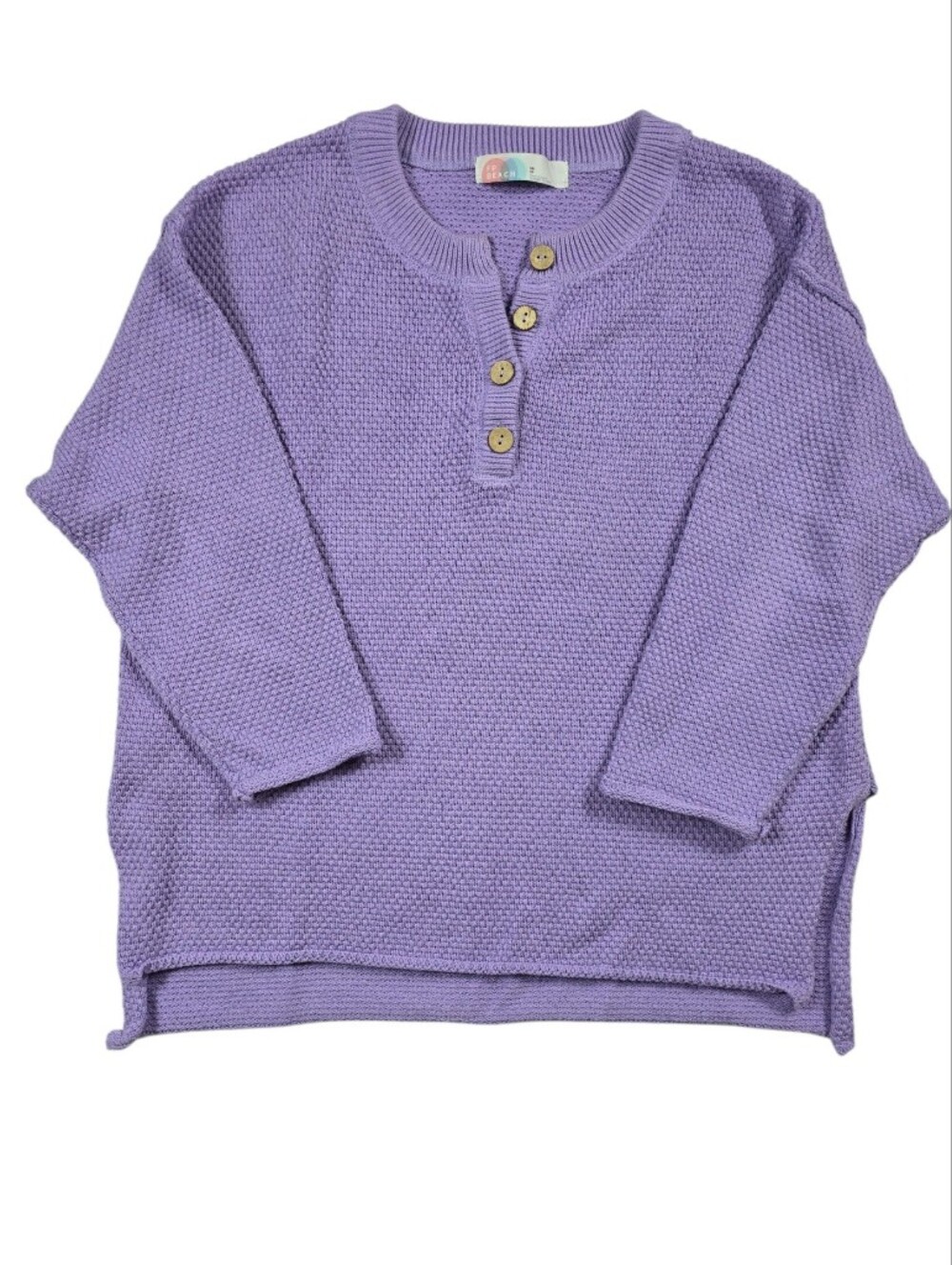 Free People Beach Hailee Sweater Two Piece Set Top Crop Wide Leg Pant Lilac XS - Picture 6 of 16